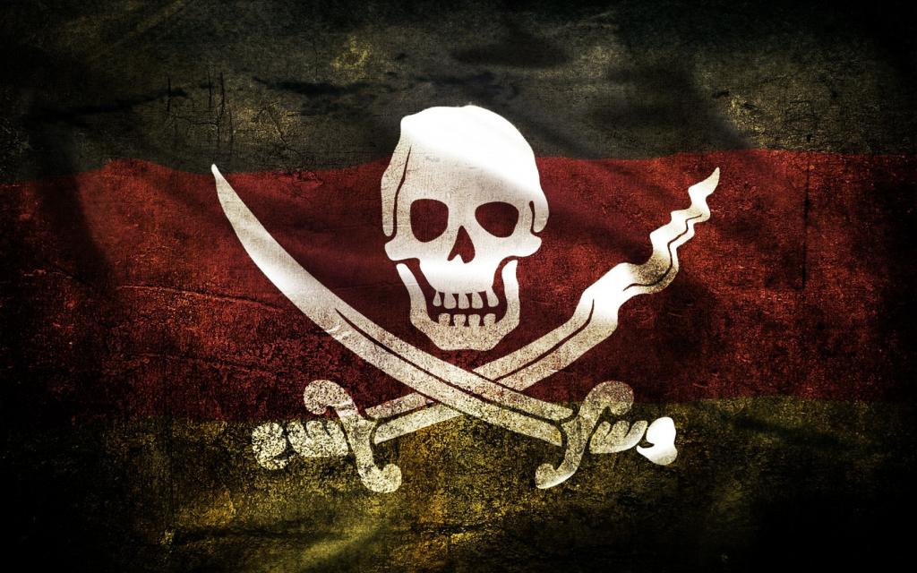 头骨和军刀海盗旗