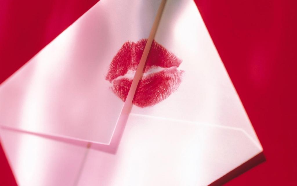 信封与情人节2月14日吻