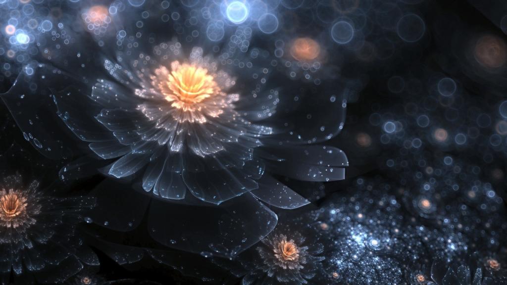 发光的透明花朵