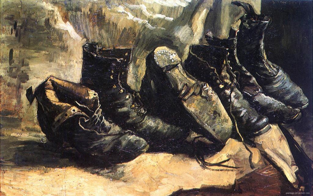 Vincent Van Gogh绘画 - 旧鞋子