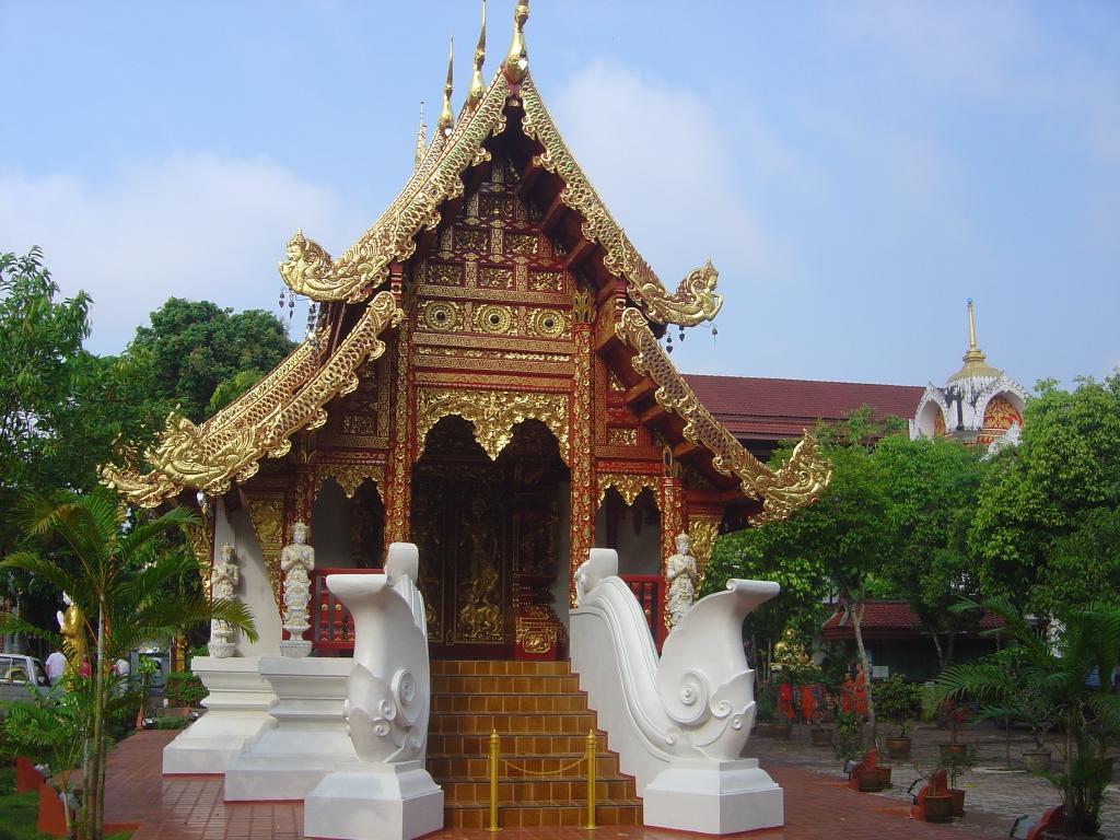 佛教寺庙在清莱度假村，泰国