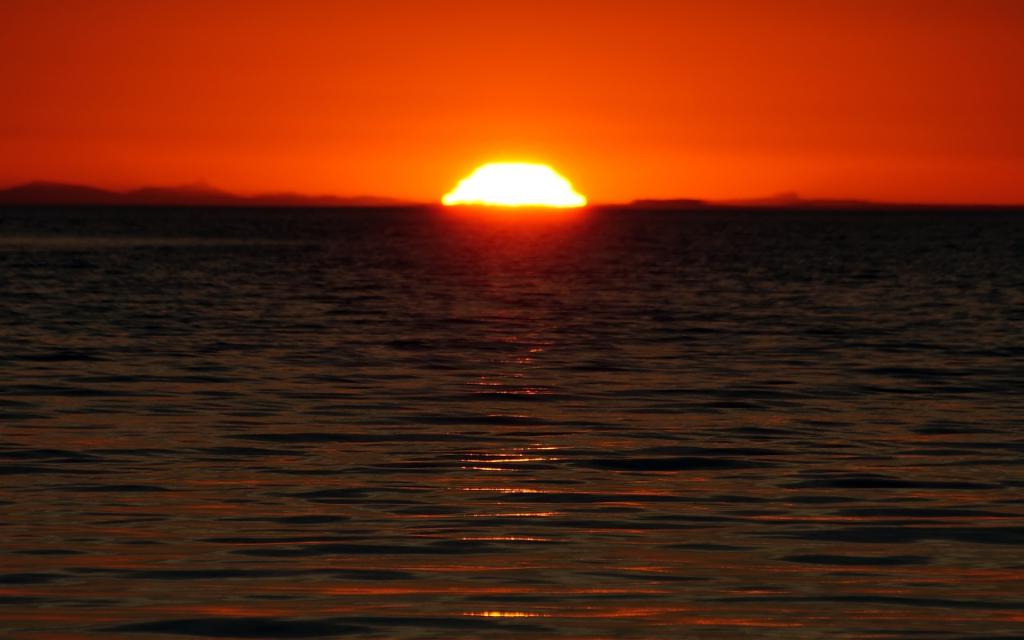 太阳日落时的照片图片
