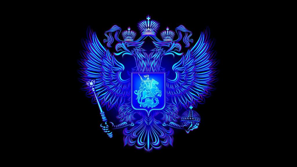 俄罗斯的霓虹灯徽章