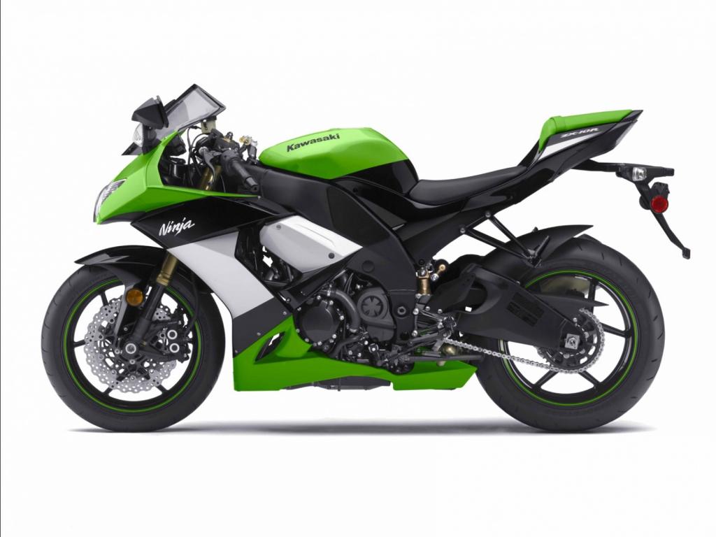 摩托车川崎Ninja ZX10R绿色