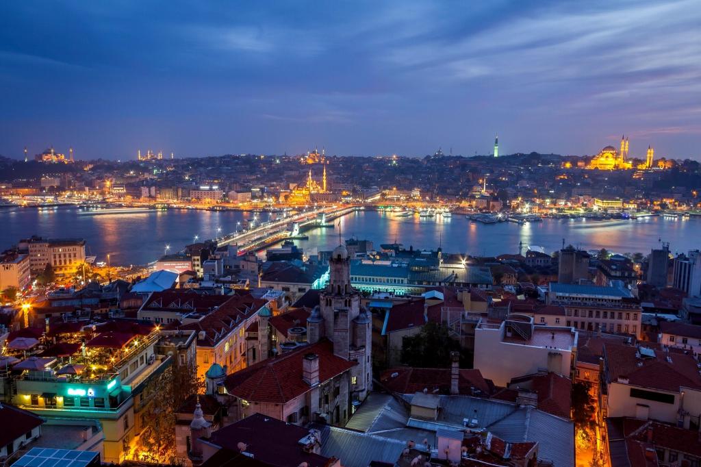 伊斯坦布尔的晚上光