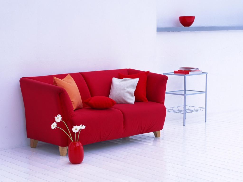 红色的沙发