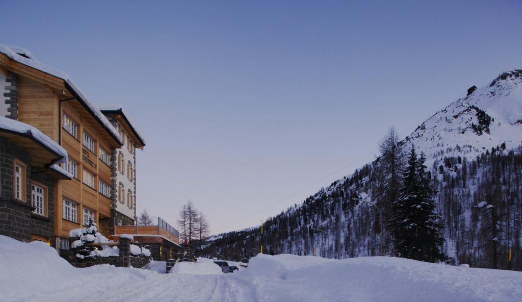旅馆在滑雪胜地Val di Fassa，意大利